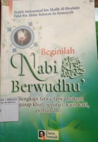 Image of Beginilah Nabi Berwudhu'
